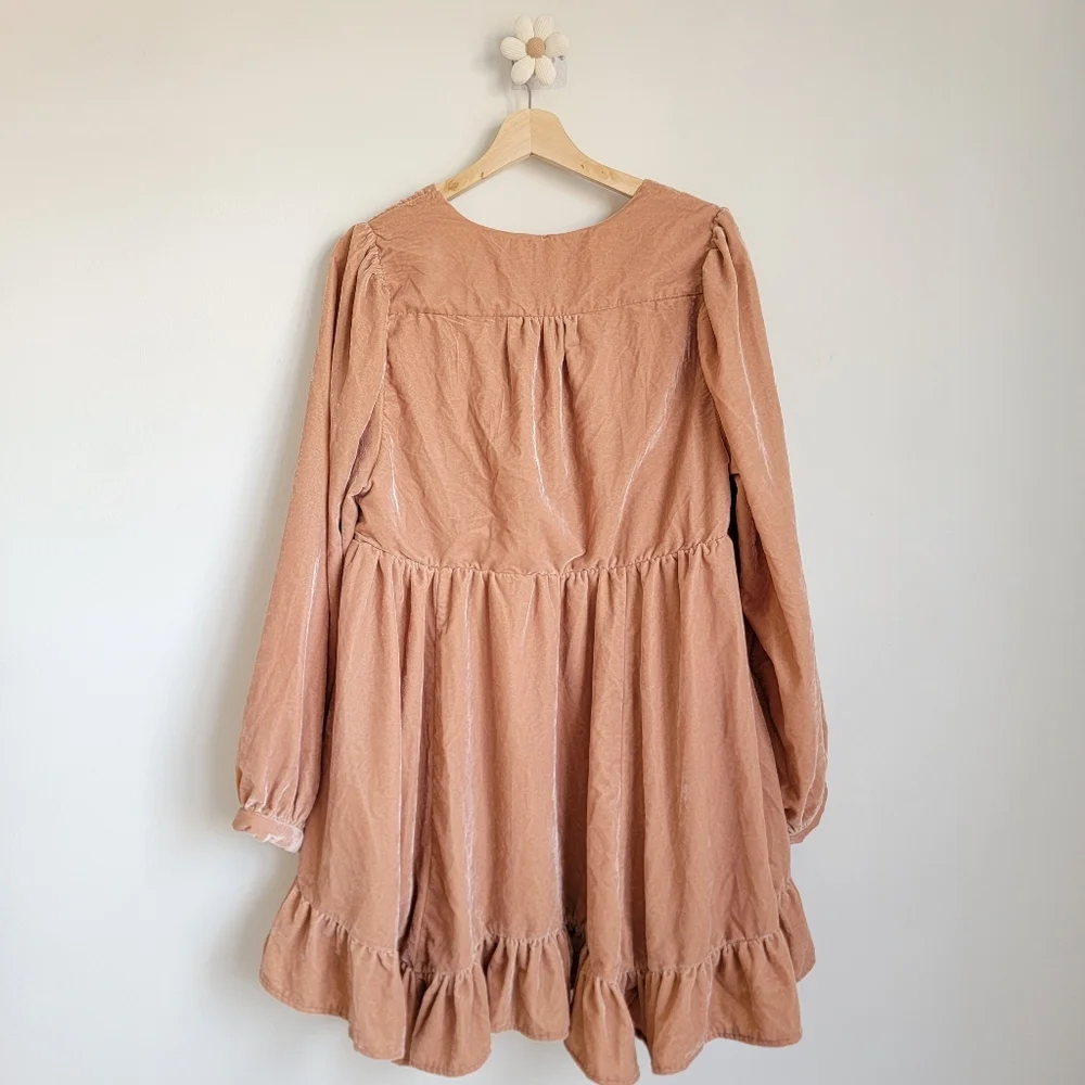 Free People Mini Dress in Light Brown - Picture 3 of 8